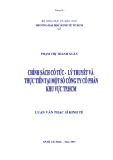 Luận văn Thạc sĩ Luật học: Chính sách cổ tức - Lý thuyết và thực tiễn tại một số công ty cổ phần khu vực thành phố Hồ Chí Minh