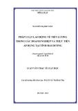 Luận văn Thạc sĩ Luật học: Pháp luật lao động về tiền lương trong các doanh nghiệp và thực tiễn áp dụng tại tỉnh Hải Dương