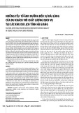 Những yếu tố ảnh hưởng đến sự hài lòng của du khách với chất lượng dịch vụ tại các khu du lịch tỉnh Hà Giang