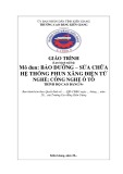 Giáo trình Bảo dưỡng sửa chữa hệ thống phun xăng điện tử (Nghề: Công nghệ ô tô - Cao đẳng 9+) - Trường CĐ Kiên Giang