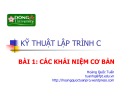 Bài giảng Kỹ thuật lập trình C: Bài 1 - Hoàng Quốc Tuấn