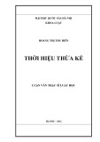 Luận văn Thạc sĩ Luật học: Thời hiệu thừa kế