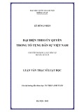 Luận văn Thạc sĩ Luật học: Đại diện theo ủy quyền trong tố tụng dân sự Việt Nam