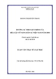 Luận văn Thạc sĩ Luật học: Đương sự theo quy định của Bộ Luật tố tụng dân sự Việt Nam năm 2004