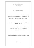 Luận văn Thạc sĩ Luật học: Hoàn thiện pháp luật về quản lý biên chế ở Việt Nam hiện nay