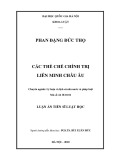 Luật văn Thạc sĩ Luật học: Các thể chế chính trị Liên minh Châu Âu