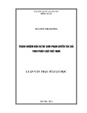 Luận văn Thạc sĩ Luật học: Trách nhiệm dân sự do xâm phạm quyền tác giả theo pháp luật Việt Nam