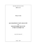 Luận văn Thạc sĩ Luật học: Quan hệ pháp lý giữa nhà nước và doanh nghiệp nhà nước ở Việt Nam hiện nay