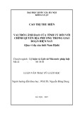 Luận văn Thạc sĩ Luật học: Vai trò lãnh đạo của tỉnh uỷ đối với chính quyền địa phương trong giai đoạn hiện nay (qua ví dụ của tỉnh Nam Định)