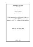 Luật văn Thạc sĩ Luật học: Hoàn thiện pháp luật trong lĩnh vực công chứng (qua thực tế tại thành phố Hải Phòng)