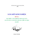 Sáng kiến kinh nghiệm THPT: Phát hiện và tìm giải pháp trong bài toán nguyên hàm và tích phân liên quan đến xác định hàm ẩn