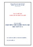 Sáng kiến kinh nghiệm THPT: Hoạt động trải nghiệm trong dạy học Ngữ văn 11