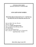 Sáng kiến kinh nghiệm Mầm non: Một số biện pháp tạo hứng thú cho trẻ 4 - 5 tuổi tích cực, chủ động tham gia hoạt động khám phá khoa học