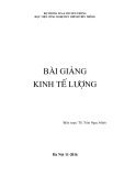 Bài giảng Kinh tế lượng (2016): Phần 2