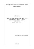 Bài giảng Những nguyên lý cơ bản của chủ nghĩa Mác - Lênin (Học phần 2): Phần 2