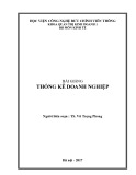 Bài giảng Thống kê doanh nghiệp (2017): Phần 1 - TS. Vũ Trọng Phong