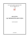 Bài giảng Lập trình hướng đối tượng: Phần 2