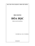 Bài giảng Hóa học: Phần 1 - ThS. Từ Anh Phong