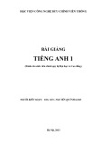 Bài giảng Tiếng Anh 1: Phần 2