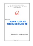 Bài giảng Thanh toán và tín dụng quốc tế: Phần 2