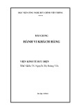 Bài giảng Hành vi khách hàng - TS. Nguyễn Thị Hoàng Yến