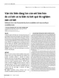 Vận tốc biến dạng lún của sét bão hòa do cố kết và từ biến từ kết quả thí nghiệm nén cố kết