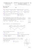 Đề thi học kì 1 môn Toán lớp 12 năm 2021-2022 - Sở GDKHCN Bạc Liêu