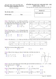 Đề thi học kì 1 môn Toán lớp 12 năm 2021-2022 có đáp án - Trường THPT Trương Vĩnh Ký, Bến Tre