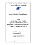 Khóa luận tốt nghiệp: Giải pháp phát triển hệ thống phân phối theo hình thức nhượng quyền của công ty TNHH Gạo Gạch