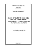 Luận văn Thạc sĩ Luật học: Đăng ký quốc tế nhãn hiệu theo hệ thống Mađrit - Những vấn đề lý luận và thực tiễn tại Việt Nam và Nhật Bản