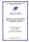 Khóa luận tốt nghiệp: Kiểm soát chất lượng hoạt động kiểm toán tại Công ty TMHH KPMG Việt Nam