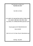 Tóm tắt luận văn Thạc sĩ Quản trị kinh doanh: Các nhân tố ảnh hưởng đến sự thỏa mãn của nhân viên đối với công việc tại Công ty cổ phần đường Quảng Ngãi