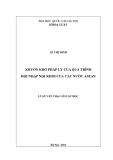 Luận văn Thạc sĩ Luật học: Khuôn khổ pháp lý của quá trình hội nhập nội khối của các nước ASEAN