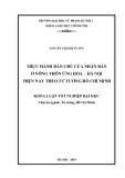 Khóa luận tốt nghiệp ngành Tư tưởng Hồ Chí Minh: Thực hành dân chủ của nhân dân ở nông thôn Ứng Hòa - Hà Nội hiên nay theo tư tưởng Hồ Chí Minh