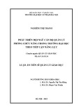 Luận án Tiến sĩ Quản lý giáo dục: Phát triển đội ngũ cán bộ quản lý phòng chức năng trong trường đại học theo tiếp cận năng lực