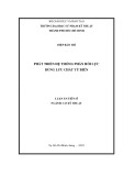 Luận án Tiến sĩ Cơ kỹ thuật: Phát triển hệ thống phản hồi lực dùng lưu chất từ biến