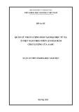 Luận án Tiến sĩ Khoa học giáo dục: Quản lý chất lượng đào tạo đại học từ xa ở Việt Nam theo tiếp cận bảo đảm chất lượng của AAOU