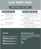 CV Chuyên viên Graphic Designer - Ui,Ux Designer