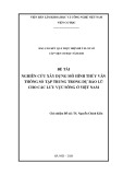 Báo cáo kết quả thực hiện đề tài cơ sở Cấp viện Cơ học năm 2020: Nghiên cứu xây dựng mô hình thủy văn thông số tập trung trong dự báo lũ cho các lưu vực sông ở Việt Nam