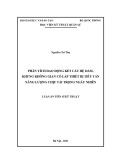 Luận án Tiến sĩ Kỹ thuật: Phân tích dao động kết cấu hệ dầm, khung không gian có lắp thiết bị tiêu tán năng lượng chịu tải trọng ngẫu nhiên