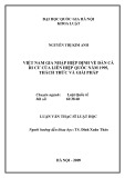 Luận văn Thạc sĩ Luật học: Việt Nam gia nhập Hiệp định về đàn cá di cư của Liên Hợp quốc năm 1995, thách thức và giải pháp