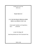 Luận văn Thạc sĩ Luật học: Các tội xâm phạm chế độ gia đình theo luật hình sự Việt Nam