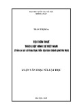 Luận văn Thạc sĩ Luật học: Tội trốn thuế theo Luật Hình sự Việt Nam (trên cơ sở số liệu thực tiễn địa bàn thành phố Hà Nội)