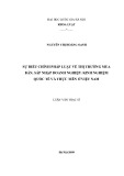 Luận văn Thạc sĩ Luật học: Sự điều chỉnh pháp luật về thị trường mua bán, sáp nhập doanh nghiệp - Kinh nghiệm quốc tế và thực tiễn ở Việt Nam