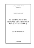 Luận văn Thạc sĩ Luật học: Người tiến hành tố tụng trong Viện kiểm sát nhân dân đối với các vụ án hình sự