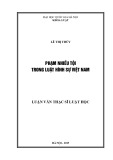 Luận văn Thạc sĩ Luật học: Phạm nhiều tội theo Luật hình sự Việt Nam