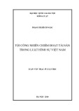 Luận văn Thạc sĩ Luật học: Tội công nhiên chiếm đoạt tài sản trong luật hình sự Việt Nam