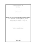 Luận văn Thạc sĩ Luật học: Nâng cao chất lượng thực hành quyền công tố của Viện kiểm sát nhân dân cấp huyện trong cải cách tư pháp ở nước ta