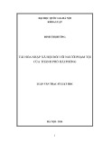 Luận văn Thạc sĩ Luật học: Tái hòa nhập xã hội đối với người phạm tội của thành phố Hải Phòng