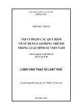 Luận văn Thạc sĩ Luật học: Tội vi phạm các quy định về sử dụng lao động trẻ em trong luật hình sự Việt Nam